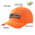 Custom Orange Usa Baseball Cap Curved Eaves Hats Vintage Design for Men/Women/Youth