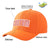 Custom Orange Red Baseball Cap Curved Eaves Hats Vintage Design for Men/Women/Youth