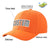 Custom Orange Black Baseball Cap Curved Eaves Hats Vintage Design for Men/Women/Youth