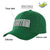 Custom Dark Green Black Baseball Cap Curved Eaves Hats Vintage Design for Men/Women/Youth