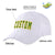 Custom White Kelly Green Baseball Cap Curved Eaves Hats Vintage Design for Men/Women/Youth