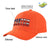 Custom Orange Usa Baseball Cap Curved Eaves Hats Vintage Design for Men/Women/Youth