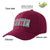 Custom Burgundy Kelly Green Baseball Cap Curved Eaves Hats Vintage Design for Men/Women/Youth