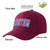 Custom Burgundy Royal Blue Baseball Cap Curved Eaves Hats Vintage Design for Men/Women/Youth