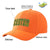 Custom Orange Navy Baseball Cap Curved Eaves Hats Vintage Design for Men/Women/Youth