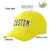 Custom Light Yellow Black Baseball Cap Curved Eaves Hats Vintage Design for Men/Women/Youth