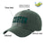 Custom Dark Gray Aqua Baseball Cap Curved Eaves Hats Vintage Design for Men/Women/Youth