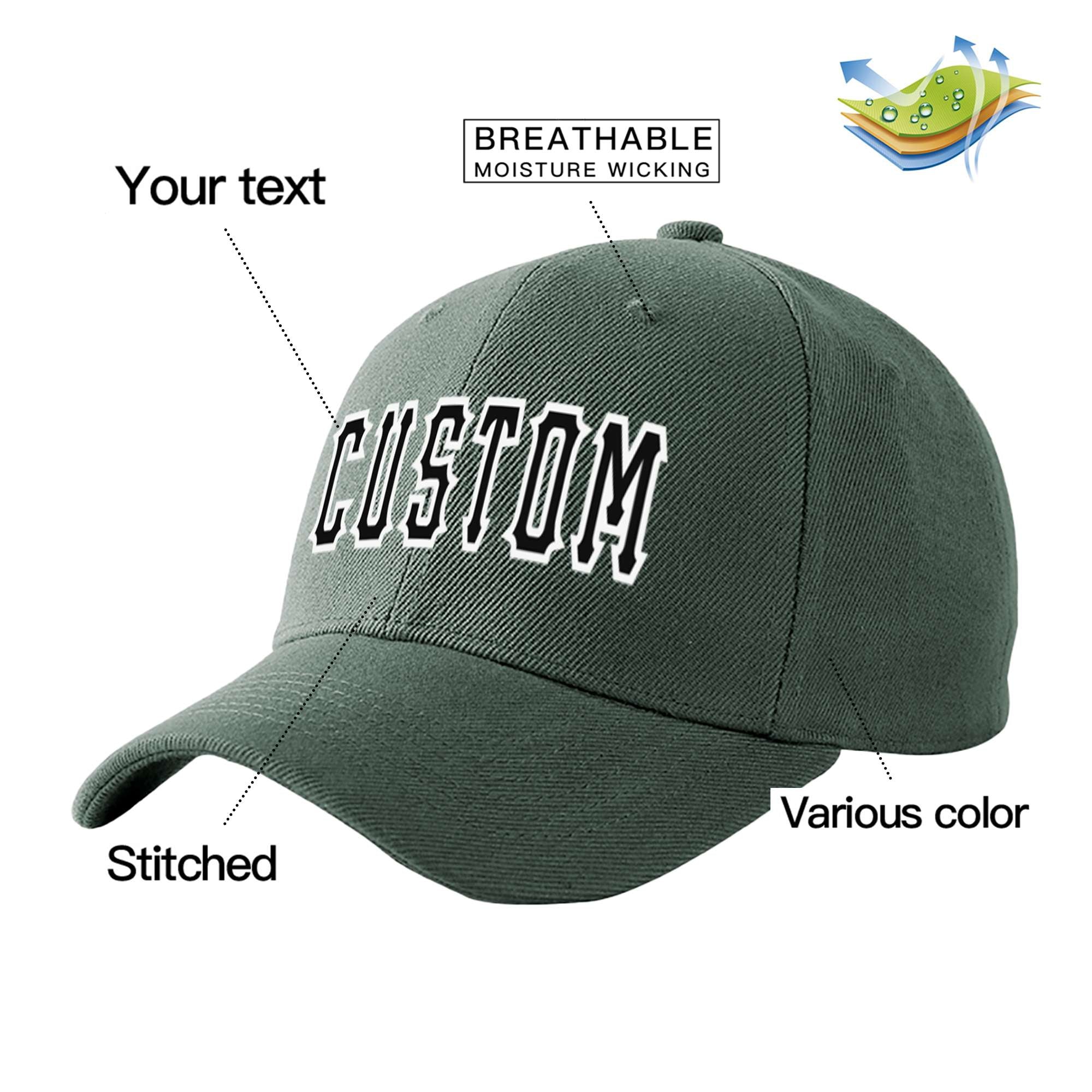 Custom Dark Gray Black Baseball Cap Curved Eaves Hats Vintage Design for Men/Women/Youth