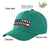 Custom Green Usa Baseball Cap Curved Eaves Hats Vintage Design for Men/Women/Youth