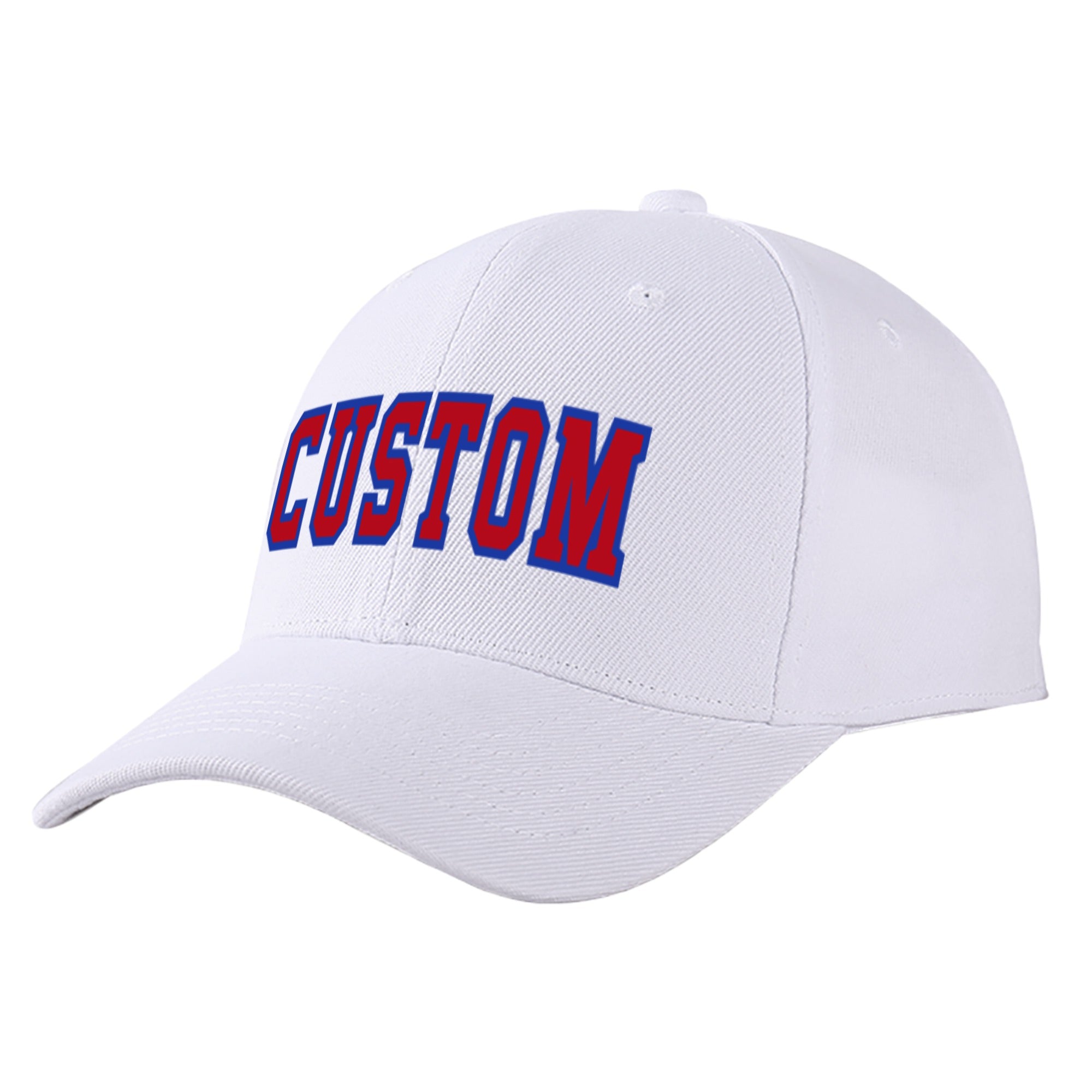 Custom White Red Baseball Cap Curved Eaves Hats Vintage Design for Men/Women/Youth