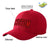 Custom Red Red Baseball Cap Curved Eaves Hats Vintage Design for Men/Women/Youth