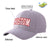 Custom Gray White Baseball Cap Curved Eaves Hats Vintage Design for Men/Women/Youth