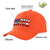 Custom Orange Usa Baseball Cap Curved Eaves Hats Vintage Design for Men/Women/Youth