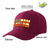 Custom Burgundy Usa Baseball Cap Curved Eaves Hats Vintage Design for Men/Women/Youth