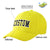 Custom Light Yellow Black Baseball Cap Curved Eaves Hats Vintage Design for Men/Women/Youth