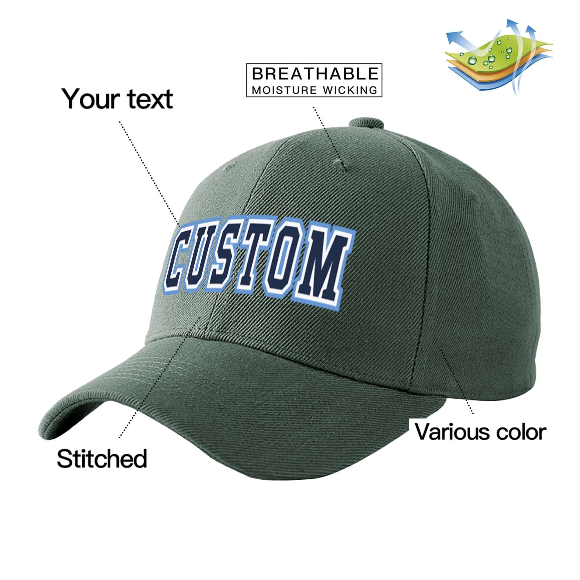 Custom Dark Gray Navy Baseball Cap Curved Eaves Hats Vintage Design for Men/Women/Youth