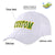 Custom White Kelly Green Baseball Cap Curved Eaves Hats Vintage Design for Men/Women/Youth