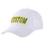 Custom White Kelly Green Baseball Cap Curved Eaves Hats Vintage Design for Men/Women/Youth