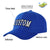 Custom Royal Blue White Baseball Cap Curved Eaves Hats Vintage Design for Men/Women/Youth