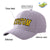 Custom Gray Yellow Baseball Cap Curved Eaves Hats Vintage Design for Men/Women/Youth