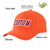 Custom Orange Royal Blue Baseball Cap Curved Eaves Hats Vintage Design for Men/Women/Youth