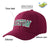 Custom Burgundy Kelly Green Baseball Cap Curved Eaves Hats Vintage Design for Men/Women/Youth