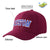 Custom Burgundy Royal Blue Baseball Cap Curved Eaves Hats Vintage Design for Men/Women/Youth