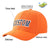 Custom Orange Navy Baseball Cap Curved Eaves Hats Vintage Design for Men/Women/Youth