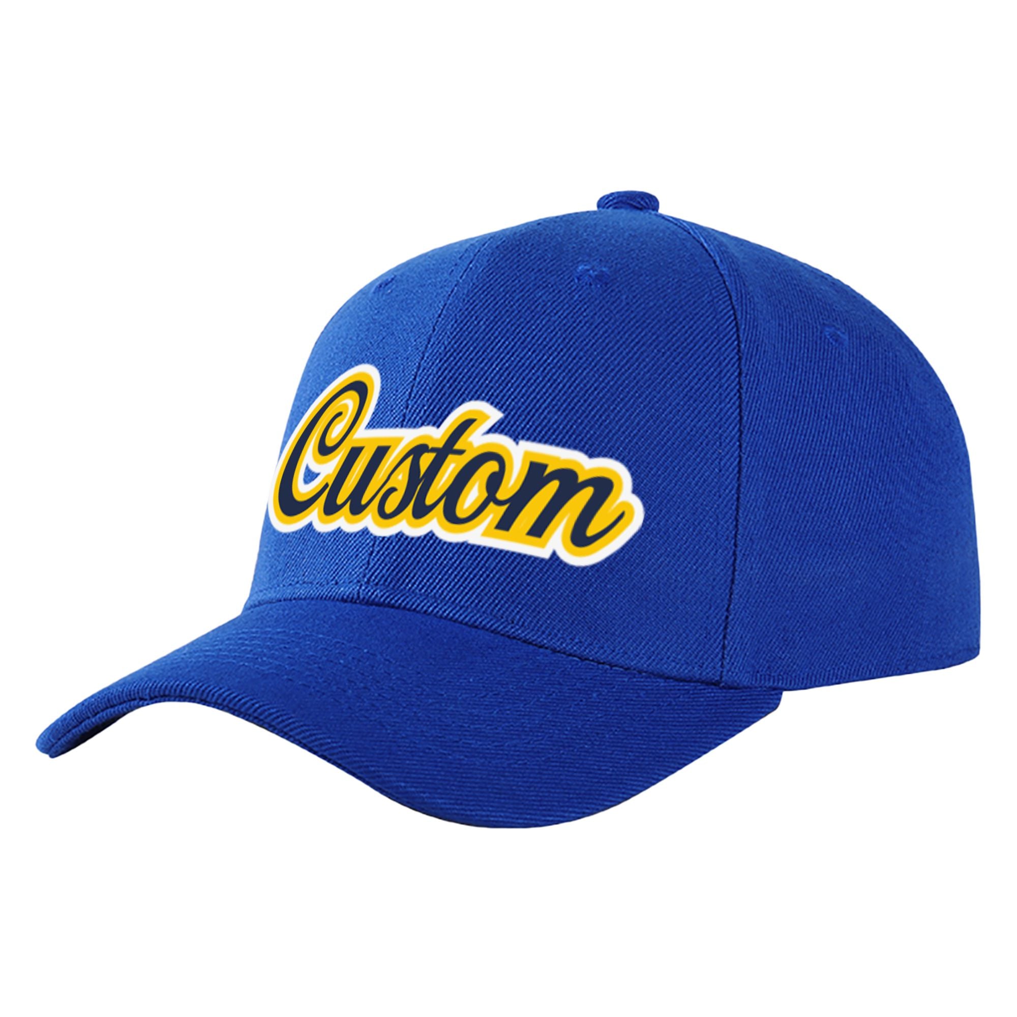 Custom Royal Blue Navy Baseball Cap Curved Eaves Hats Vintage Design for Men/Women/Youth