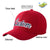 Custom Red Navy Baseball Cap Curved Eaves Hats Vintage Design for Men/Women/Youth