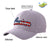 Custom Gray Usa Baseball Cap Curved Eaves Hats Vintage Design for Men/Women/Youth