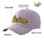 Custom Gray Yellow Baseball Cap Curved Eaves Hats Vintage Design for Men/Women/Youth