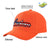 Custom Orange Usa Baseball Cap Curved Eaves Hats Vintage Design for Men/Women/Youth