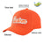 Custom Orange Orange Baseball Cap Curved Eaves Hats Vintage Design for Men/Women/Youth