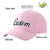 Custom Pink Black Baseball Cap Curved Eaves Hats Vintage Design for Men/Women/Youth