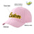 Custom Pink Black Baseball Cap Curved Eaves Hats Vintage Design for Men/Women/Youth