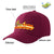 Custom Burgundy Usa Baseball Cap Curved Eaves Hats Vintage Design for Men/Women/Youth