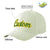 Custom Cream Kelly Green Baseball Cap Curved Eaves Hats Vintage Design for Men/Women/Youth