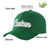 Custom Dark Green Gray Baseball Cap Curved Eaves Hats Vintage Design for Men/Women/Youth