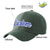 Custom Dark Gray Royal Blue Baseball Cap Curved Eaves Hats Vintage Design for Men/Women/Youth