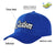 Custom Royal Blue White Baseball Cap Curved Eaves Hats Vintage Design for Men/Women/Youth