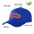 Custom Royal Blue Orange Baseball Cap Curved Eaves Hats Vintage Design for Men/Women/Youth