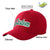 Custom Red Kelly Green Baseball Cap Curved Eaves Hats Vintage Design for Men/Women/Youth