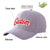 Custom Gray Red Baseball Cap Curved Eaves Hats Vintage Design for Men/Women/Youth