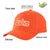 Custom Orange Orange Baseball Cap Curved Eaves Hats Vintage Design for Men/Women/Youth