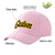 Custom Pink Black Baseball Cap Curved Eaves Hats Vintage Design for Men/Women/Youth