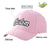 Custom Pink White Baseball Cap Curved Eaves Hats Vintage Design for Men/Women/Youth