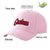 Custom Pink Red Baseball Cap Curved Eaves Hats Vintage Design for Men/Women/Youth