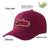 Custom Burgundy Red Baseball Cap Curved Eaves Hats Vintage Design for Men/Women/Youth