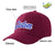 Custom Burgundy Royal Blue Baseball Cap Curved Eaves Hats Vintage Design for Men/Women/Youth